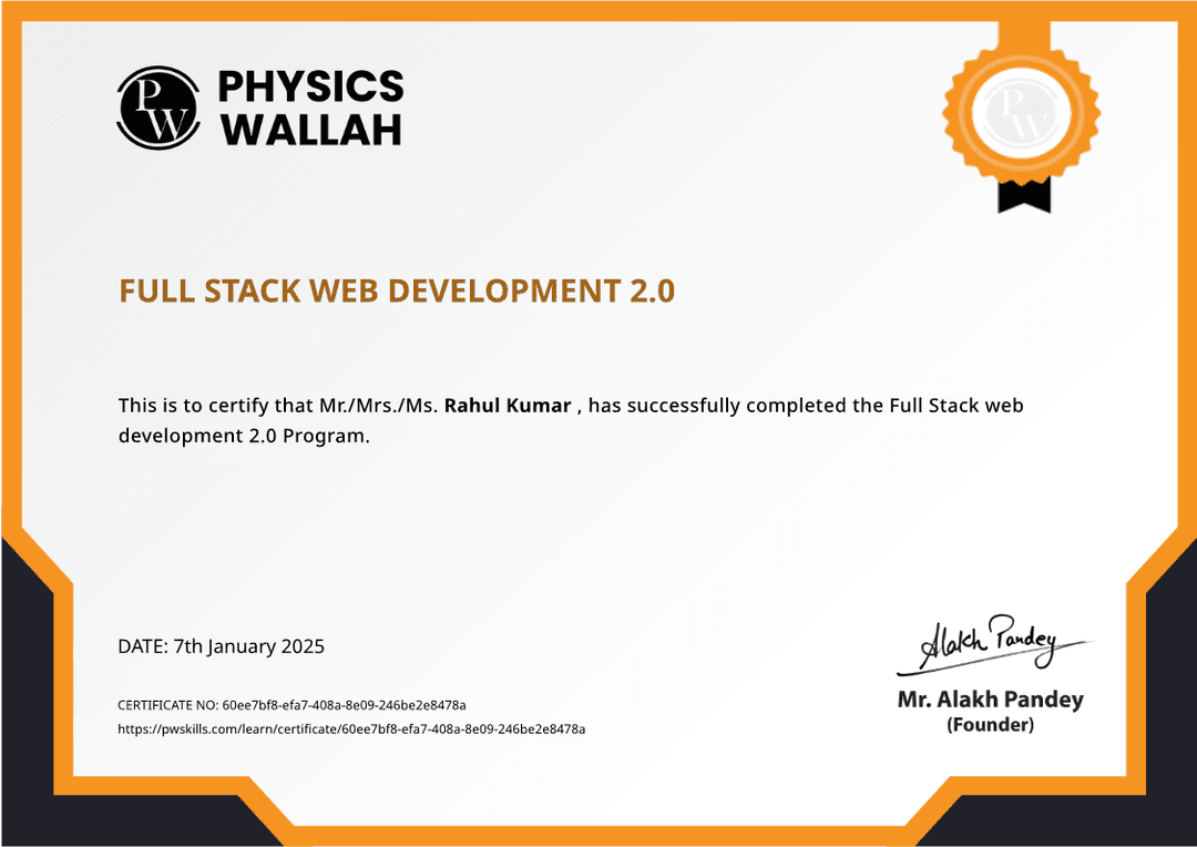 Full Stack Web Developer