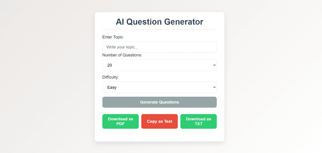 Question Generator
